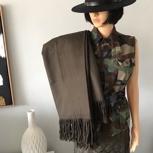 🍁BROWN WOOL SHAWL 🍁